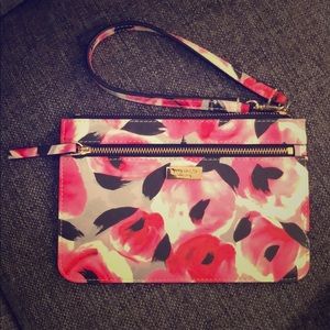 Pretty Kate Spade leather flower wristlet!